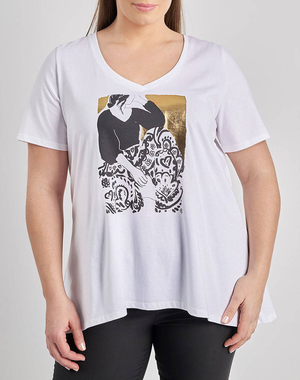 PARABITA PARABITA T-shirt μακώ με τύπωμα 012510107755-001 White