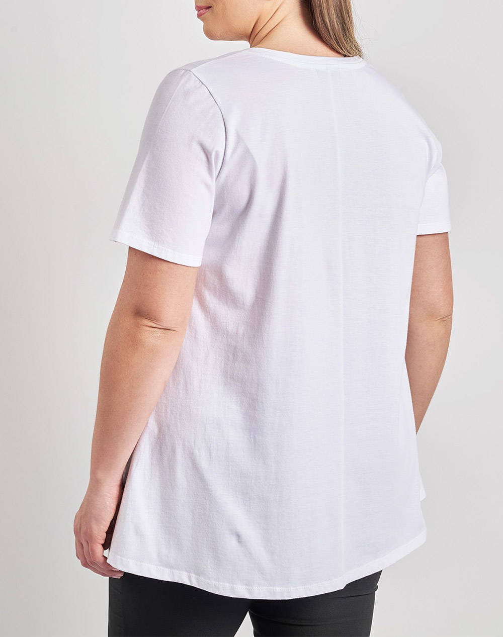 PARABITA T-shirt μακώ με τύπωμα 012510107755-001 White φωτογραφία