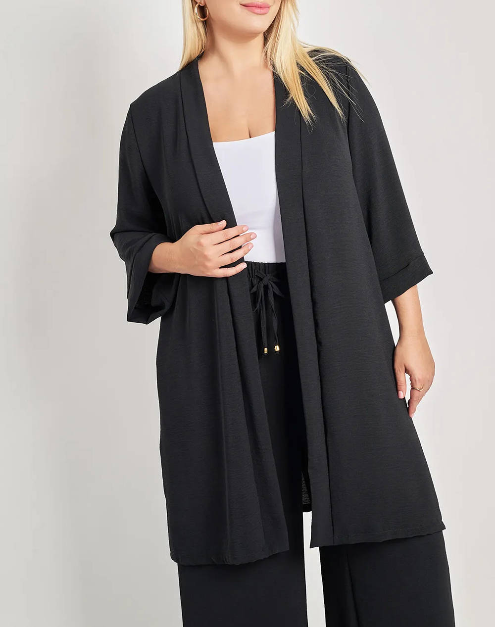 PARABITA PARABITA Κιμονό washed ανάγλυφο 012510707670-002 Black