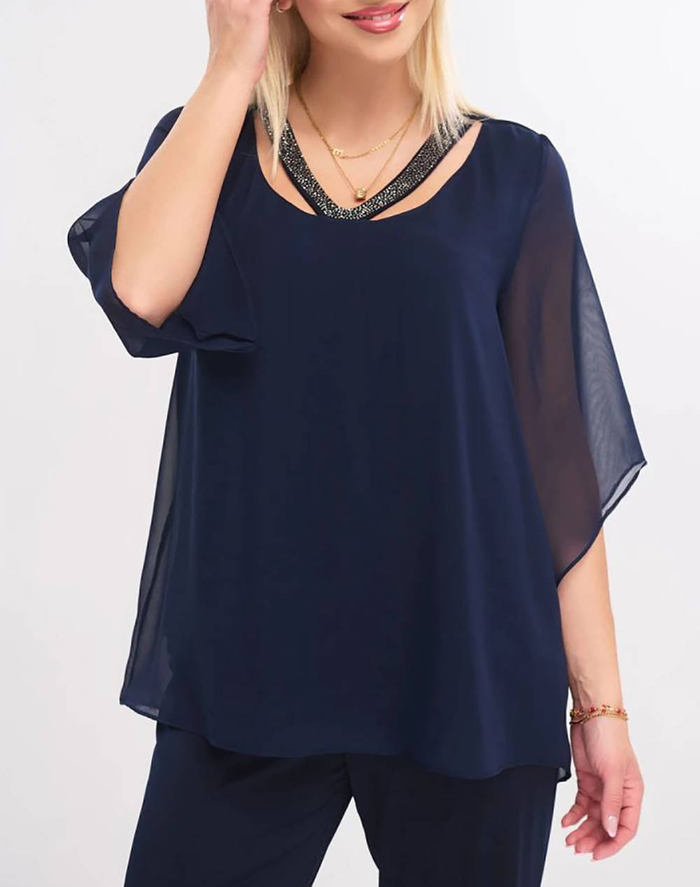 FIBES ΜΠΛΟΥΖΑ 03-7104N-BLUE DarkBlue