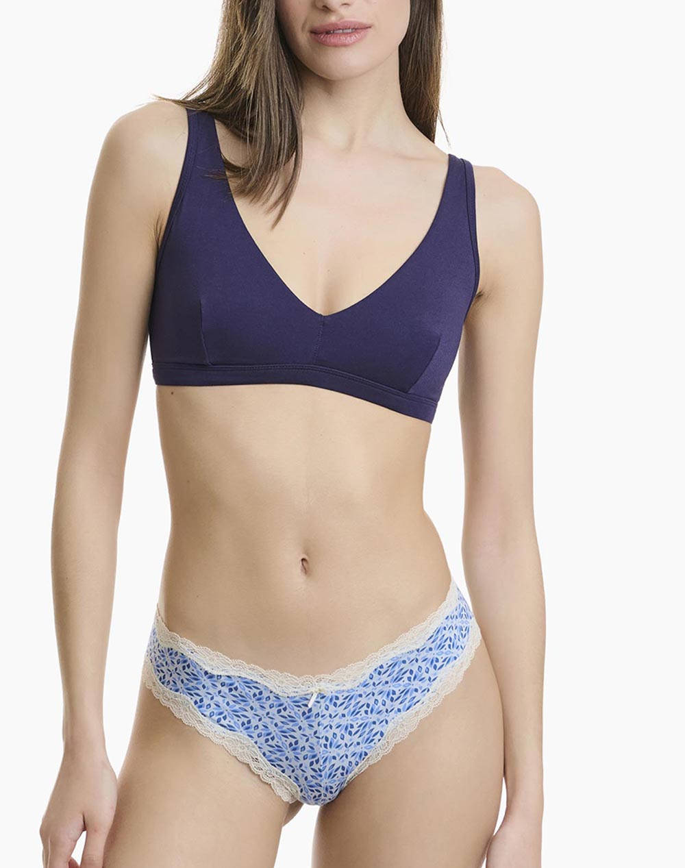 WALK ΓΥΝΑΙΚΕΙΟ BRAZILIAN ΔΑΝΤΕΛΑ/BAMBOO ΜΕ ΣΧΕΔΙΟ FLORAL 2ΤΕΜ W2014-74-MULTI Multi φωτογραφία