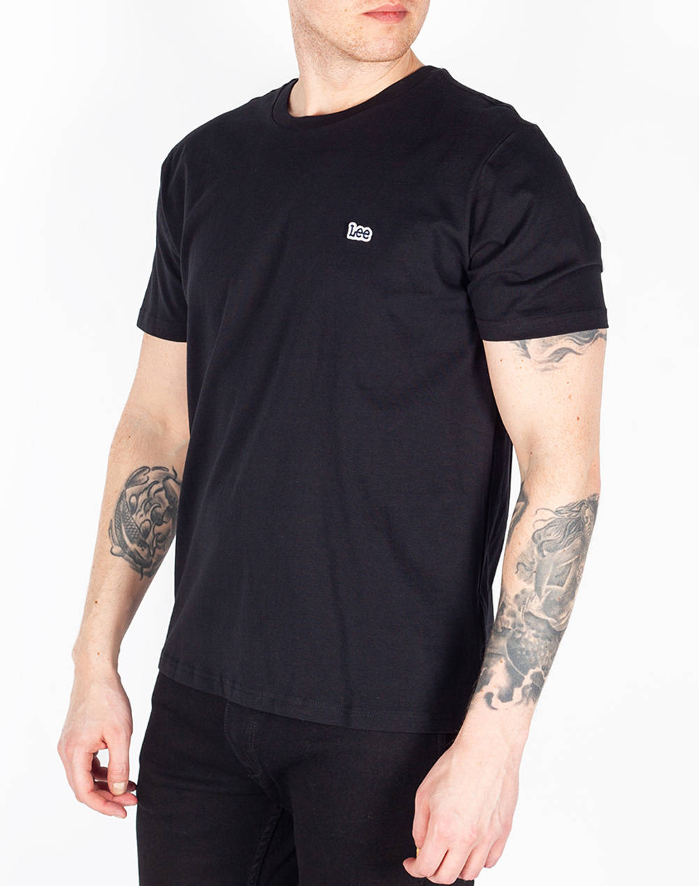 LEE SS PATCH LOGO TEE 112367186-UNIONALL BLACK Black