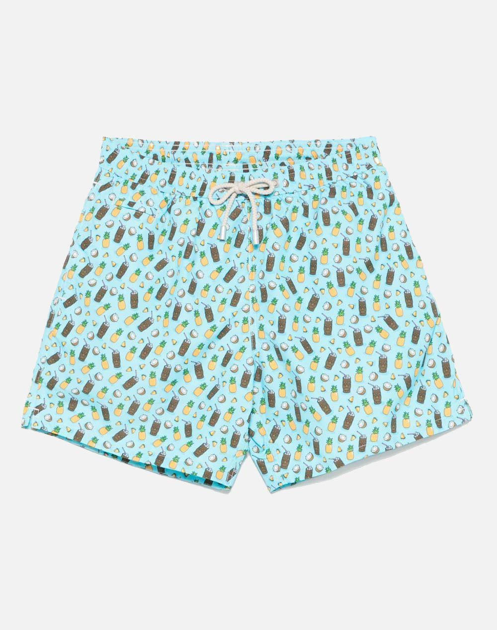 MC2 LIGHTING MICRO FANTASY-SWIMSHORT-TIKI COCKTAIL 31 LIG0003-01776H-01776H Turquoise