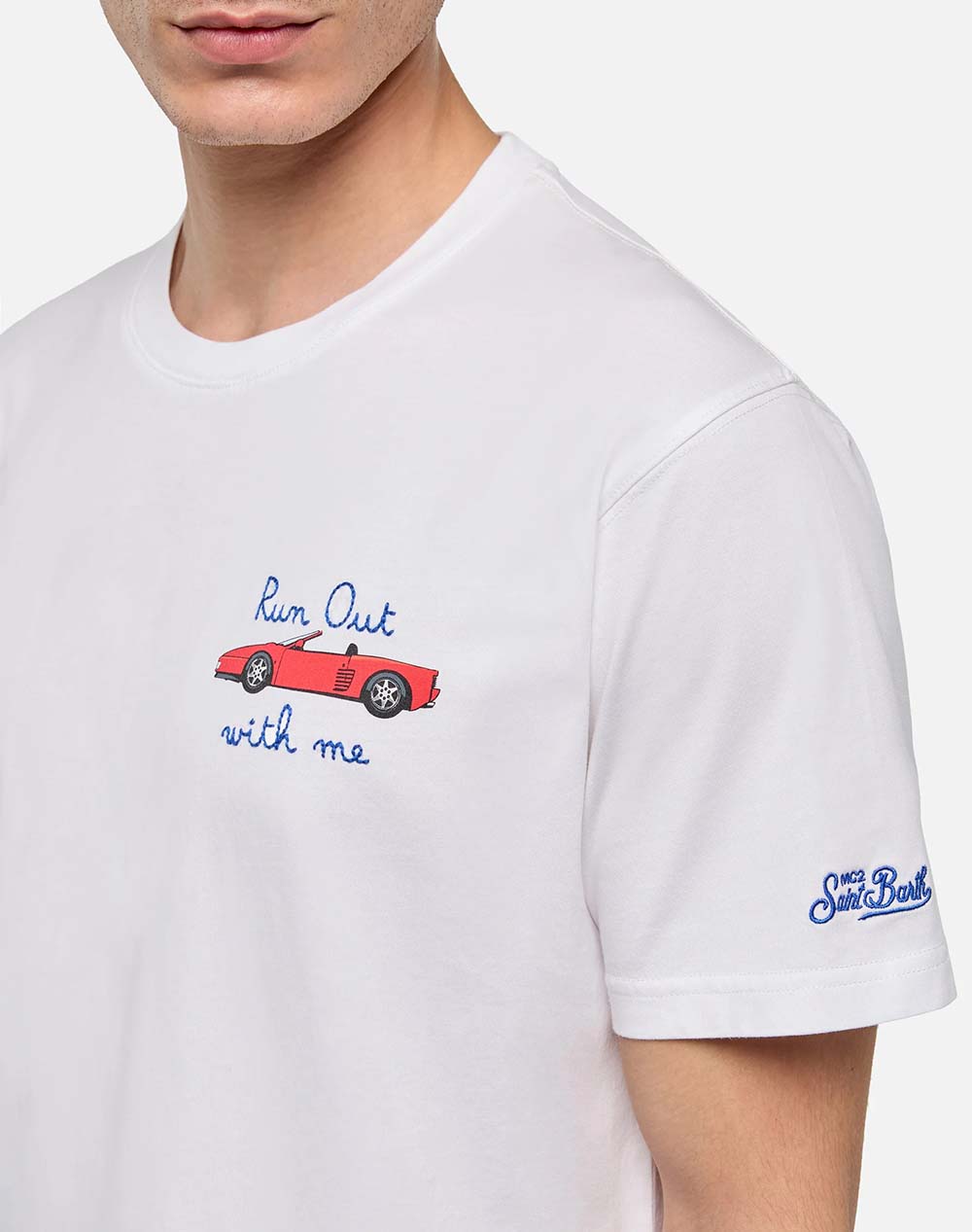 MC2 TSHIRT MAN-T-SHIRT-OUT CAR 01N EMB TSHM001-01247H-01247H White φωτογραφία