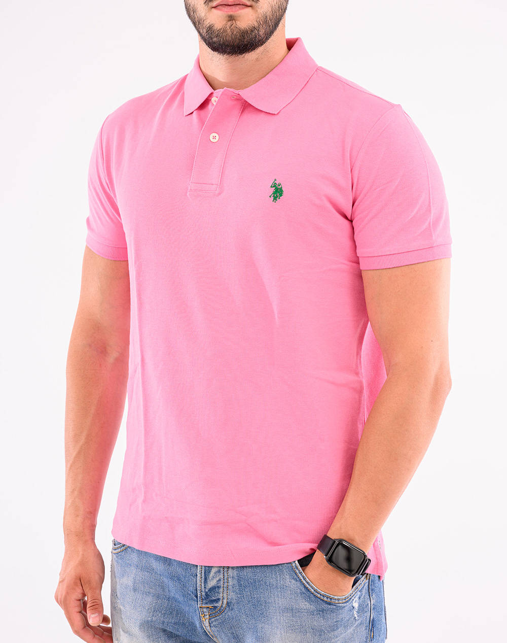 U.S. POLO ASSN. US POLO ASSN KING 000147 EHPD USPA BASIC POLO SS PACK OF 400 ΜΠΛΟΥΖΑ ΑΝΔΡΙΚΟ US41197001P400-350 Pink