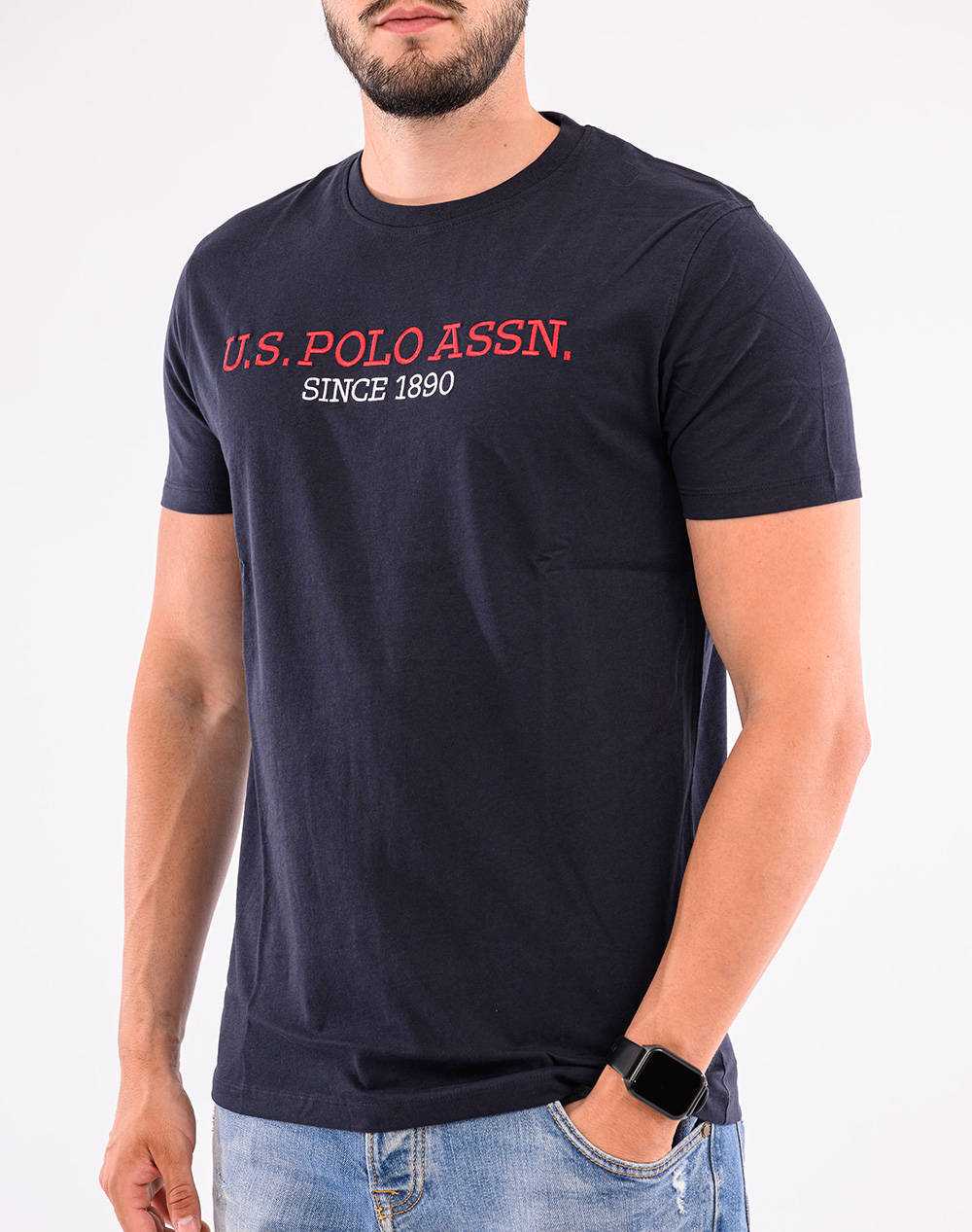 US POLO ASSN MICK 000148 P63B LOGO TSHIRT SS ΜΠΛΟΥΖΑ ΑΝΔΡΙΚΟ US41154002-179 DarkBlue