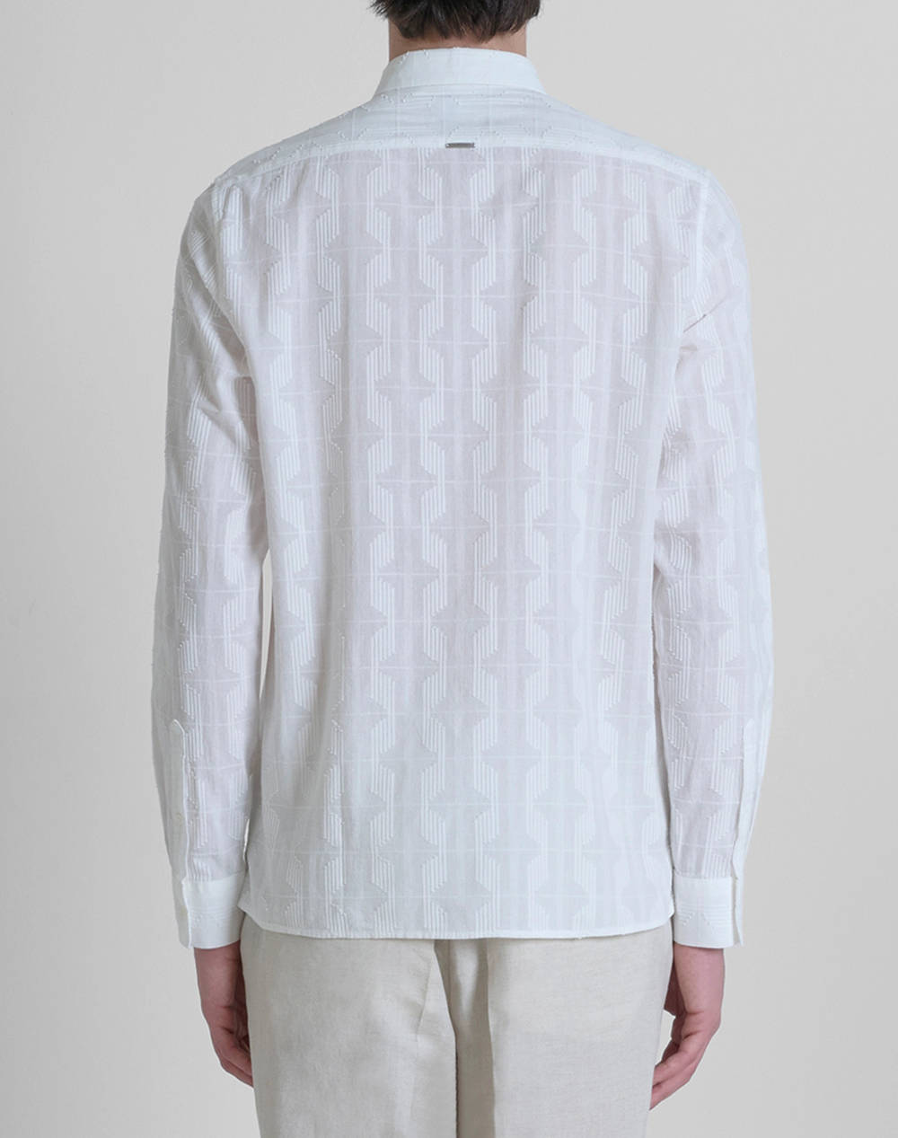 ANTONY MORATO MMSL00614FA440054 MIN OF 6 SHIRT BARCELONA REGULAR STRAIGHT FIT IN DOBBY COTTON FABRIC ABSTRACT GEOMETRIC PATTERN ΠΟΥΚΑΜΙΣΟ ΑΝΔΡΙΚΟ SL00 φωτογραφία