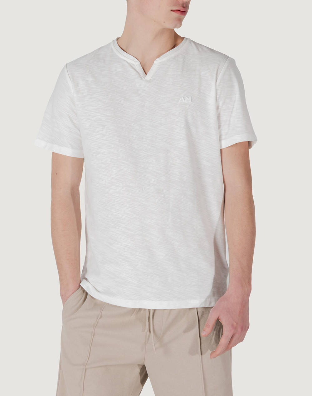 ANTONY MORATO ANTONY MORATO MMKS02483FA100246 MIN OF 6 T-SHIRT REGULAR FIT IN SLUB COTTON FABRIC WITH EMBROIDERY LOGO ON FRONT ΜΠΛΟΥΖΑ ΑΝΔΡΙΚΟ KS02483FA100246-1011
