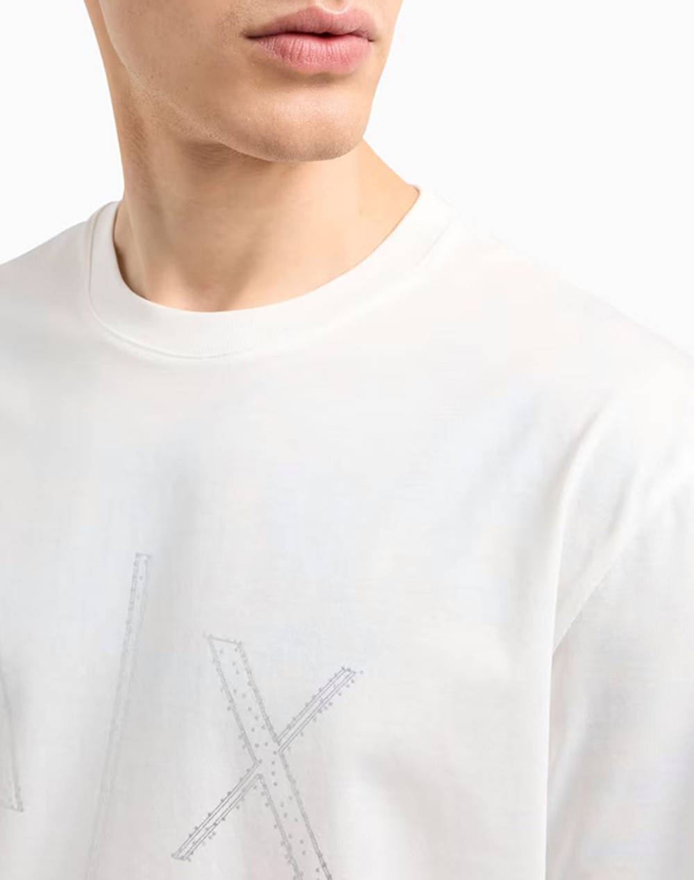 Armani Exchange T-Shirt Xm000325Af10364-U0009 Offwhite ανδρικά ρούχα μπλούζες Politikos Shop Πολιτικός