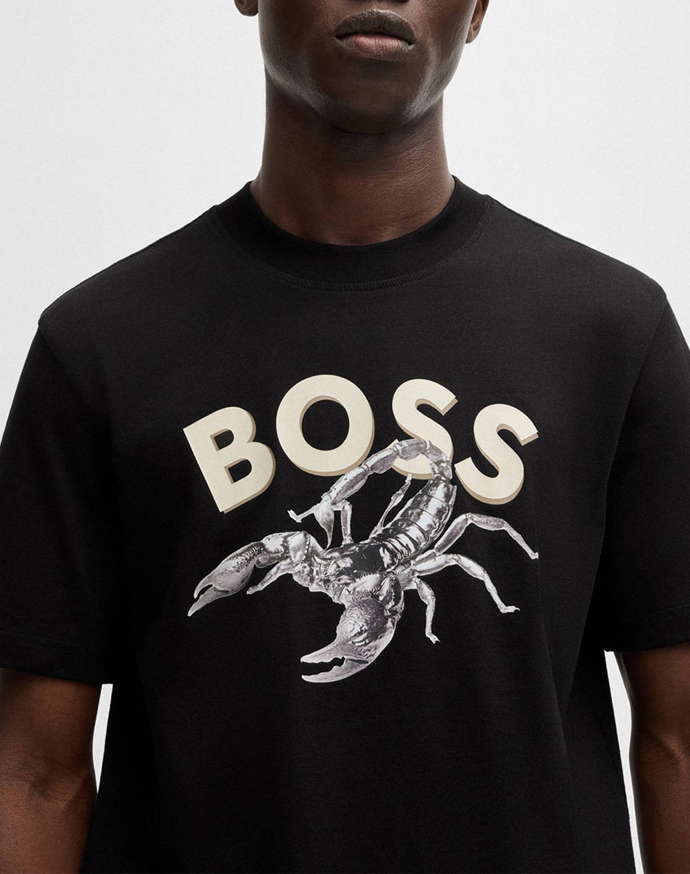 Boss Te Bossfish 10260136 01 50539196-001 Black ανδρικά ρούχα μπλούζες T-Shirt Politikos Shop Πολιτικός