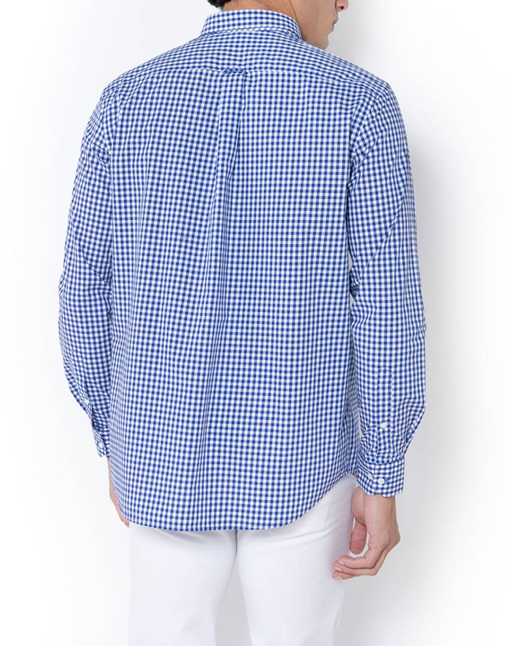THE BOSTONIANS ΠΟΥΚΑΜΙΣΟ MAVERICK ΠΟΠΛΙΝΑ REGULAR FIT MedCheck POPLIN Button-down Regular fit 3AACH8581-SAX Blue φωτογραφία
