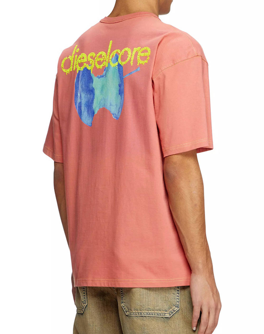 DIESEL T-BOXT-R18 T-SHIRT A166890AKAK-3BK Coral φωτογραφία