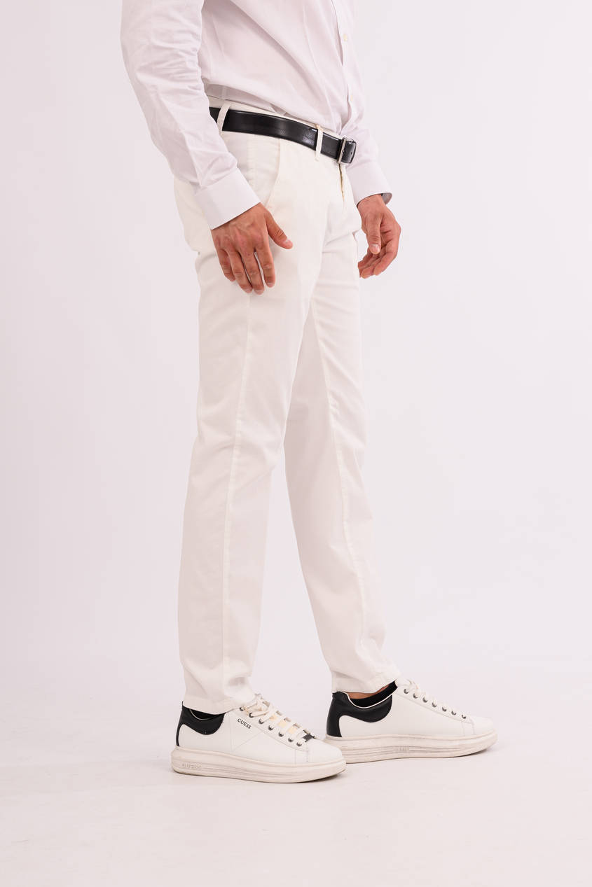 Fourten Chino T910125080-00150 White ανδρικά ρούχα παντελόνια Chinos Politikos Shop Πολιτικός