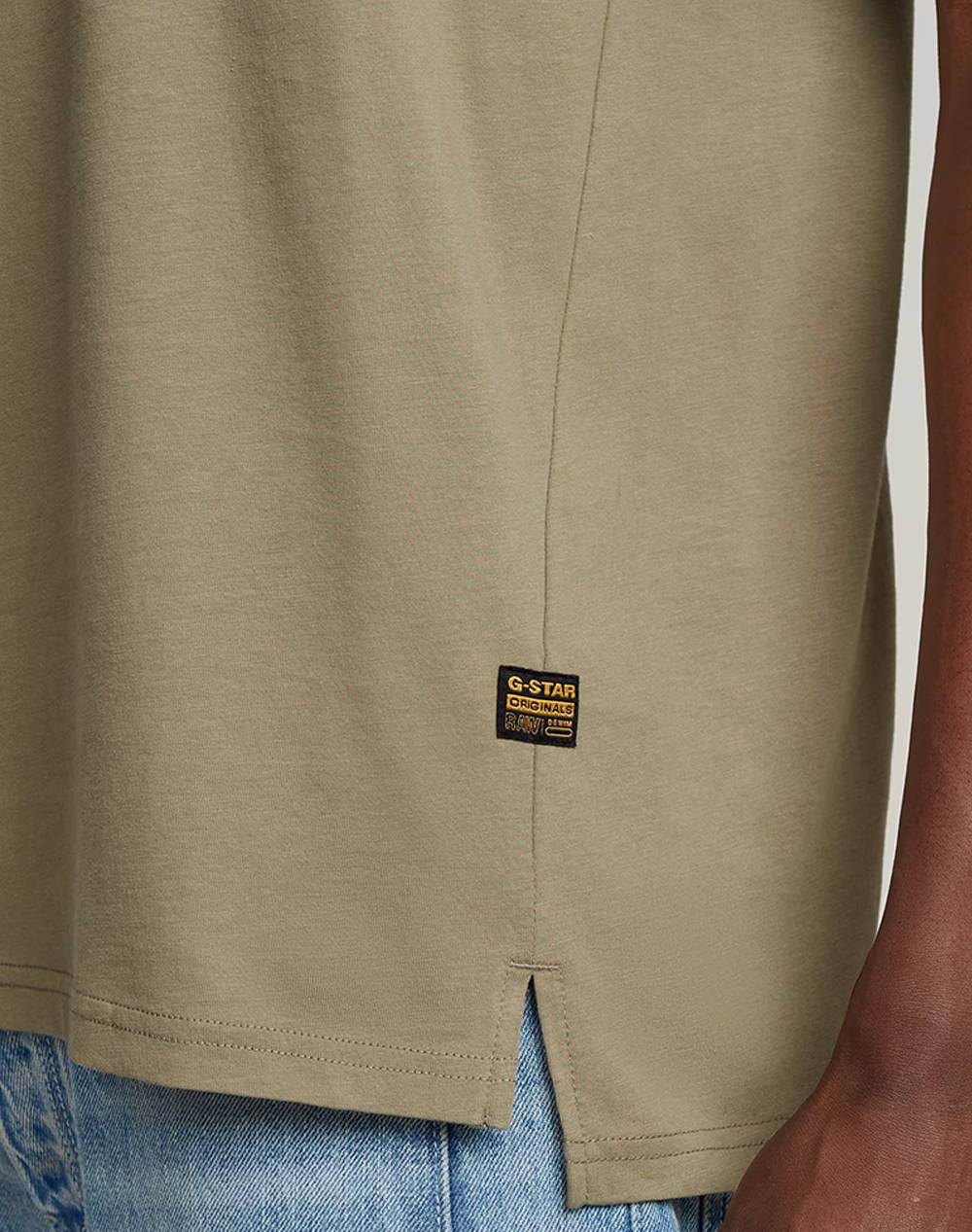 G-Star Nifous R T D24449-336-6057 Khaki ανδρικά ρούχα μπλούζες T-Shirt Politikos Shop Πολιτικός