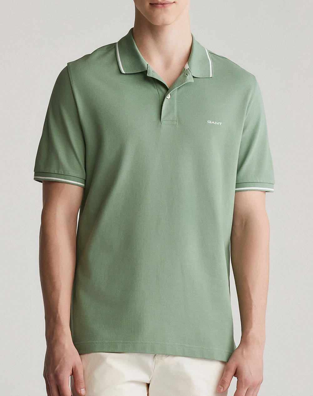 GANT GANT TIPPING SS PIQUE POLO 3G2062034-362 LightGreen