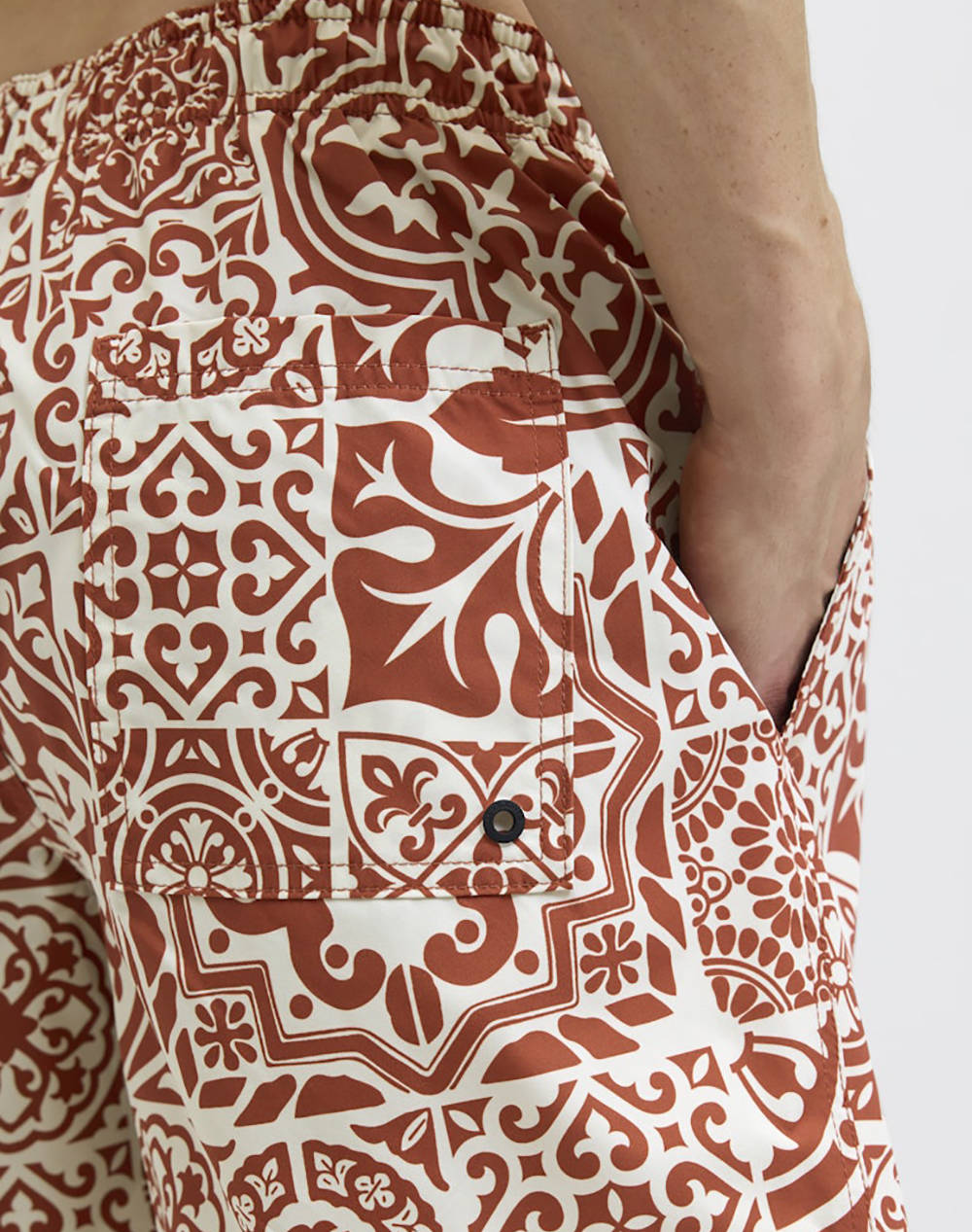 JACK&JONES JPSTMAUI JJSWIM AOP TILES AKM 12277730-Tandoori SpiceAOP Multi φωτογραφία