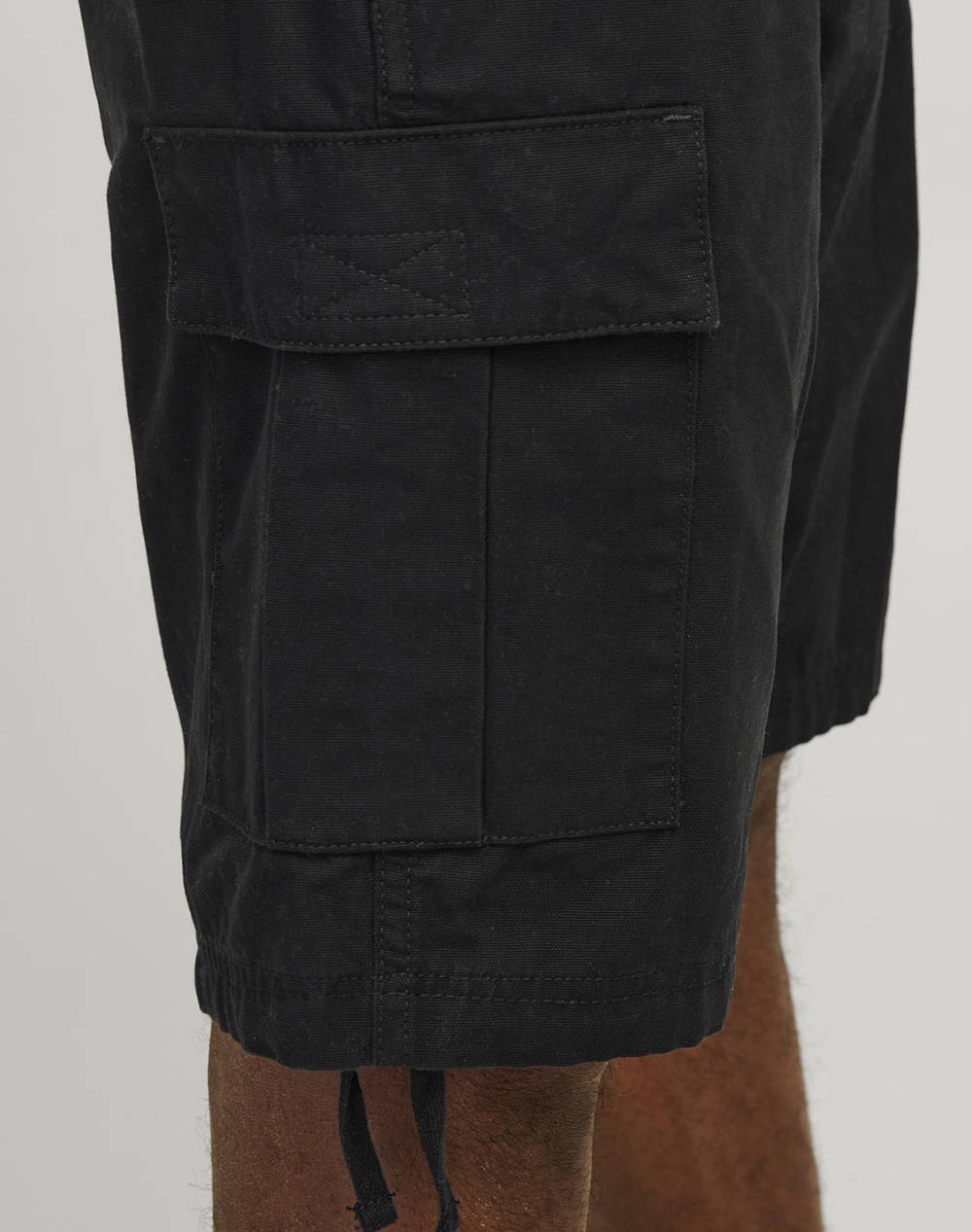 JACK&JONES JPSTCOLE BARKLEY CARGO SHORTS MID SN 12248685-BLACK Black φωτογραφία