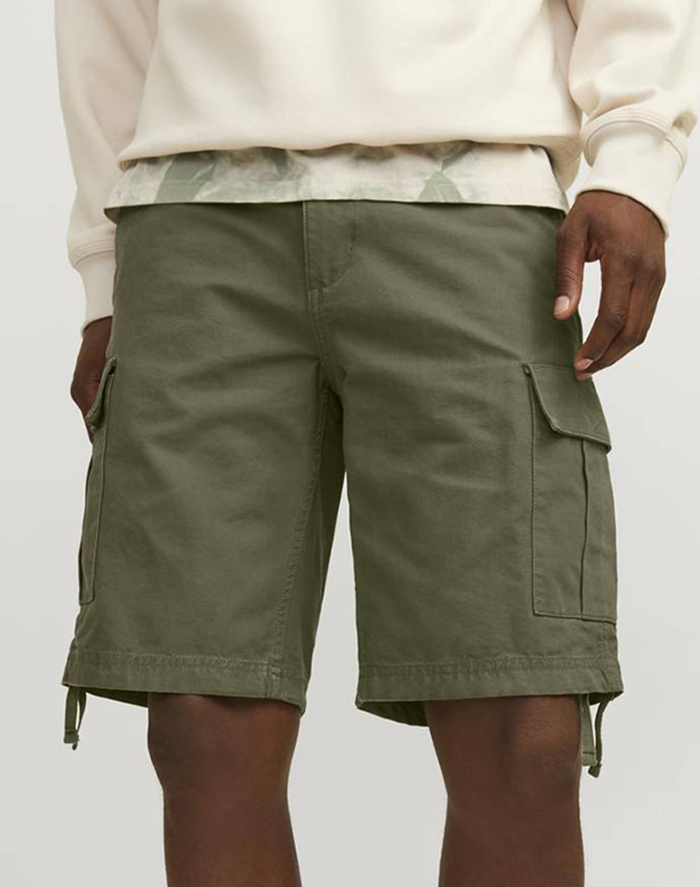 JACK&JONES JACK&JONES JPSTCOLE BARKLEY CARGO SHORTS MID SN 12248685-OLIVE NIGHT Olive