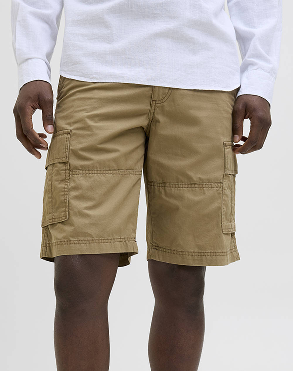 JACK&JONES JACK&JONES JPSTCOLE MATEO CARGO SHORT MID SN 12274389-Elmwood Khaki