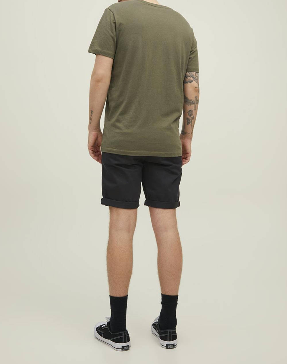 JACK&JONES JPSTBOWIE SHORTS SOLID SRT SN 12165604-BLACK Black φωτογραφία