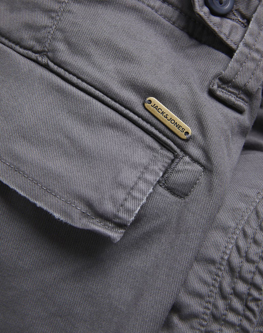 JACK&JONES JPSTCOLE SEBASTIAN CARGO SHORT MID 12274211-Castlerock Gray φωτογραφία