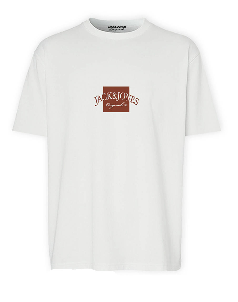 JACK&JONES JORBOSTON TEE SS CREW NECK FST 12277888-BRIGHT WHITE White