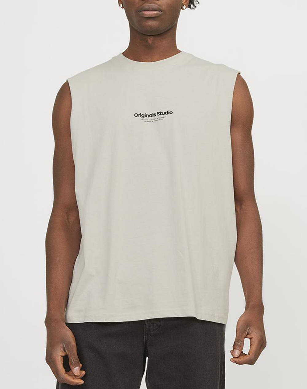 JACK&JONES JACK&JONES JORVESTERBRO SLEEVELESS TEE SN 12250430-Moonbeam Biege