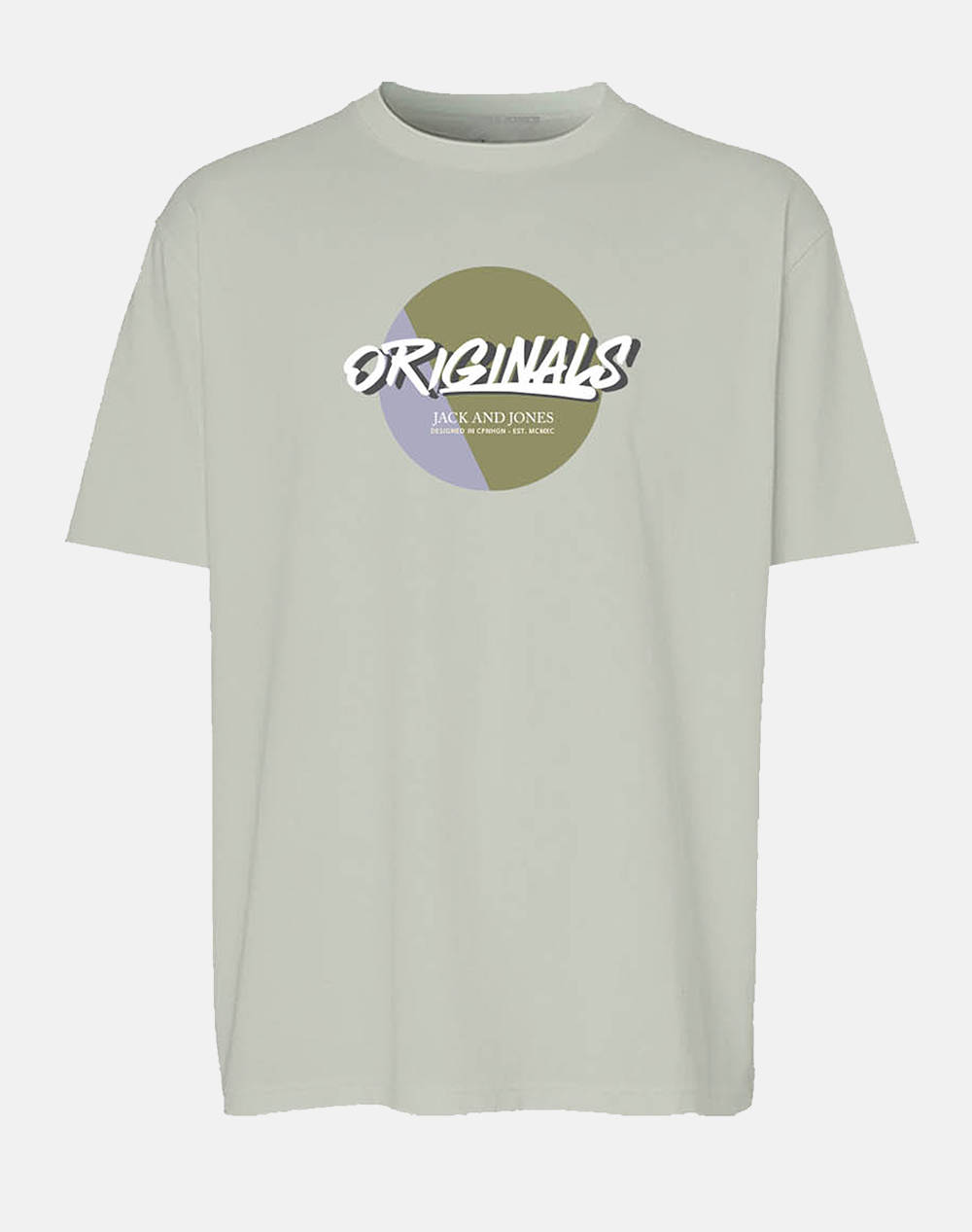 JACK&JONES JORVARENNA TEE SS CREW NECK FST 12277944-Celadon Tint MintGreen