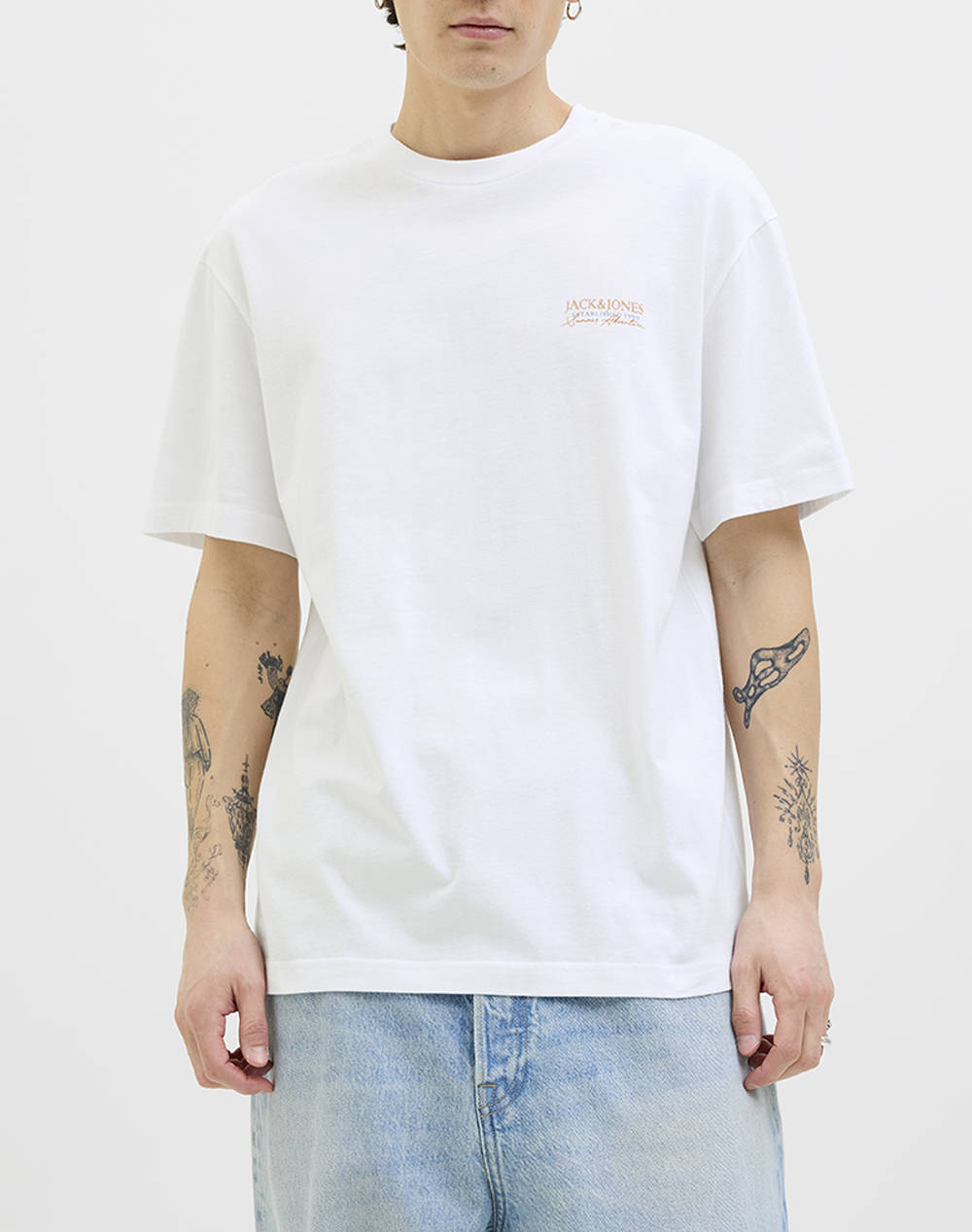 JACK&JONES JJSUMMER VIBES TEE SS CREW NECK LN 12269372-WHITE White