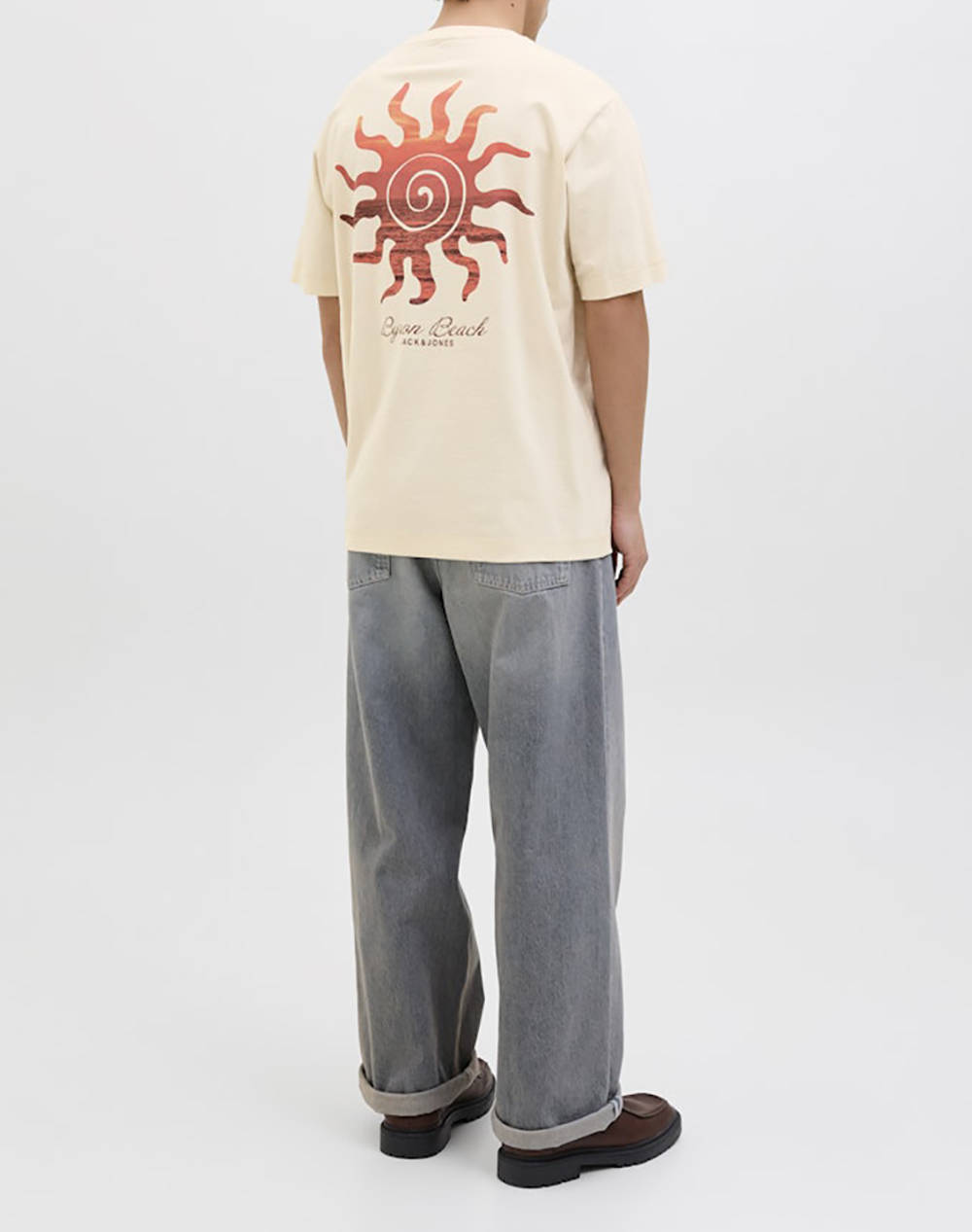 JACK&JONES JORCANGGU SUMMER PICTURE TEE SS CN 12277229-ECRU Ecru φωτογραφία