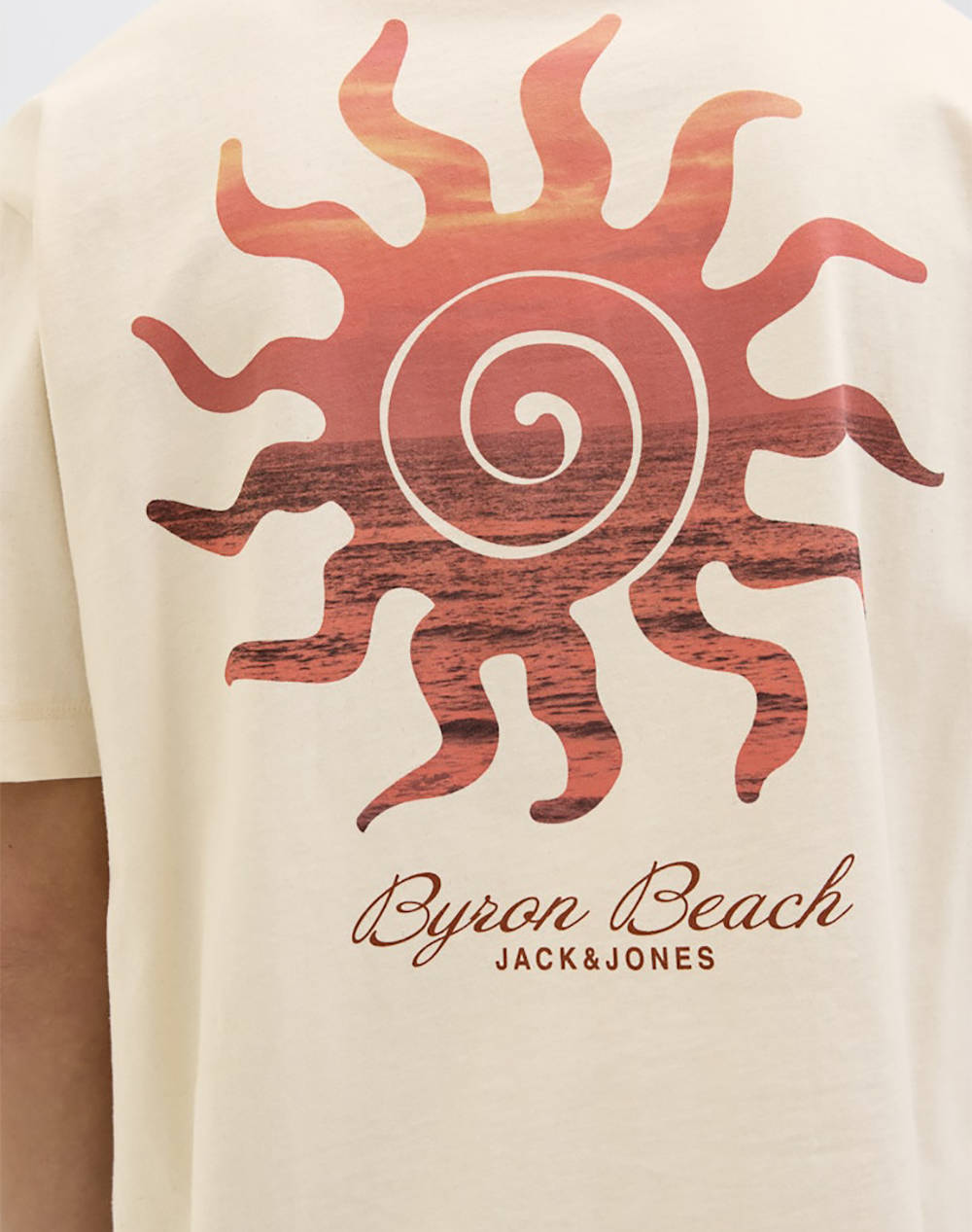 JACK&JONES JORCANGGU SUMMER PICTURE TEE SS CN 12277229-ECRU Ecru φωτογραφία