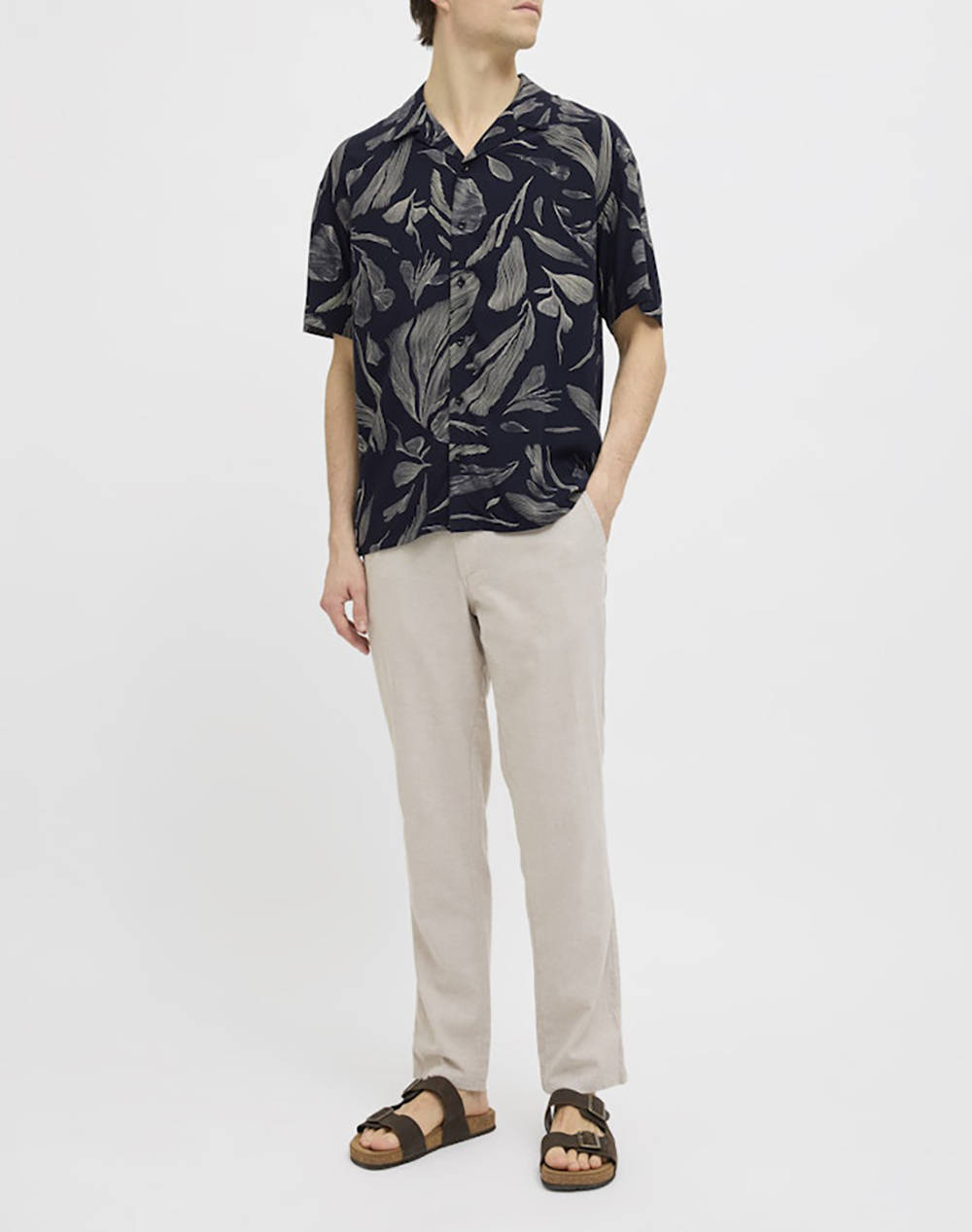 JJ REBEL JREBBERN RESORT SHIRT SS 12270270-Sky Captain DarkBlue φωτογραφία