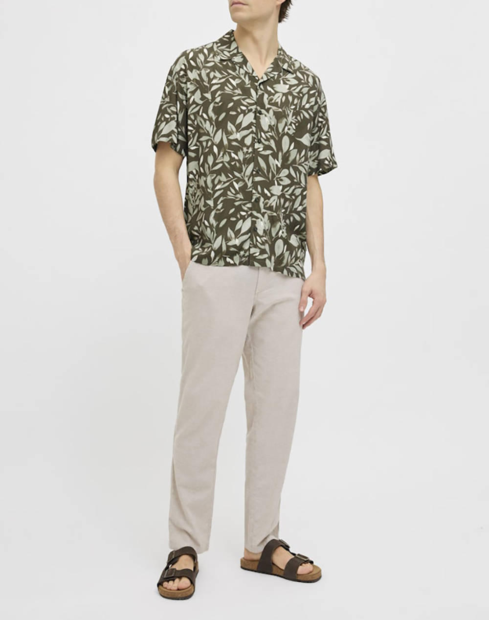 JJ REBEL JREBBERN RESORT SHIRT SS 12270270-Beetle DarkGreen φωτογραφία