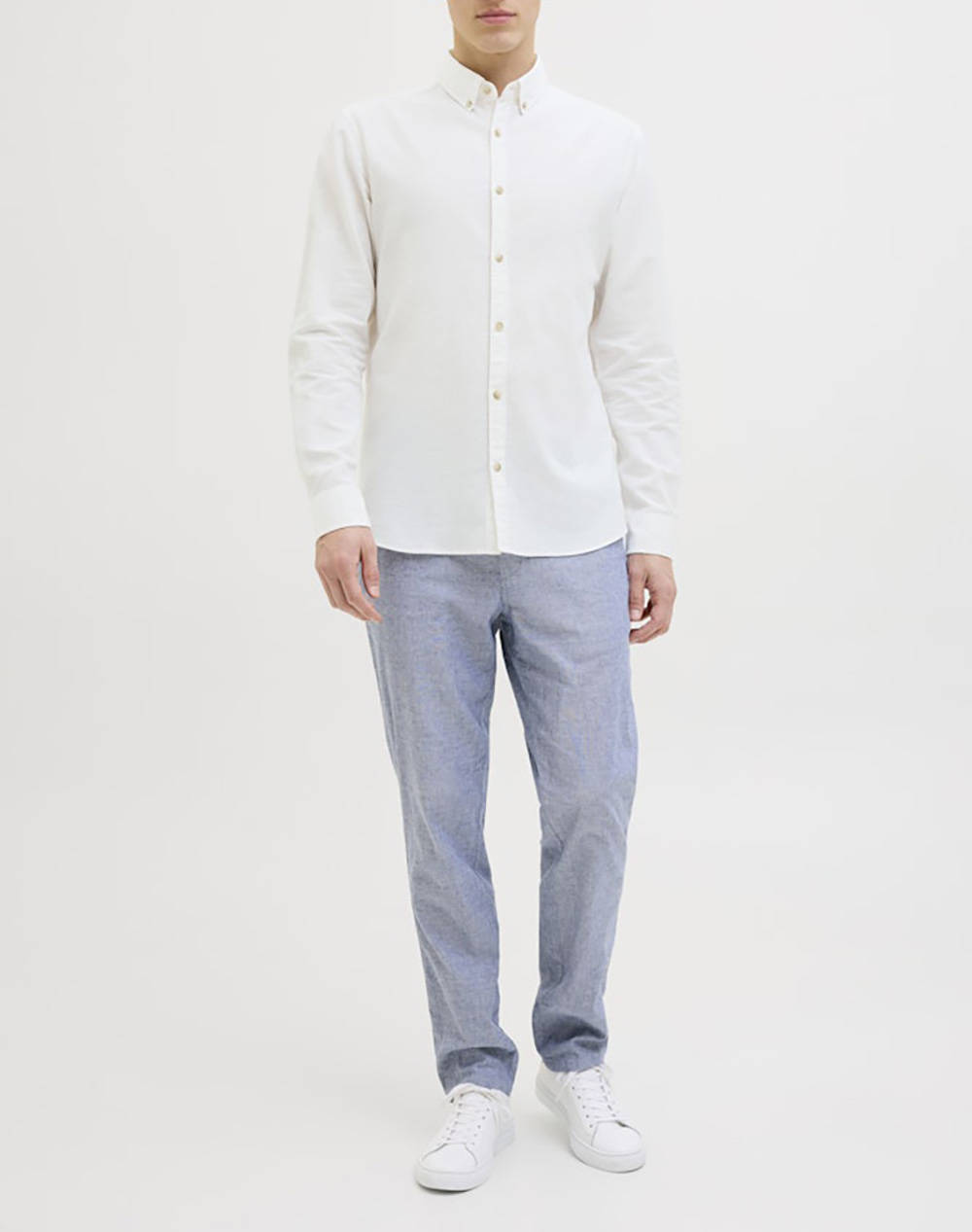 JJ REBEL JREBMOSS SUNNY SHIRT LS 12270265-BRIGHT WHITE White φωτογραφία