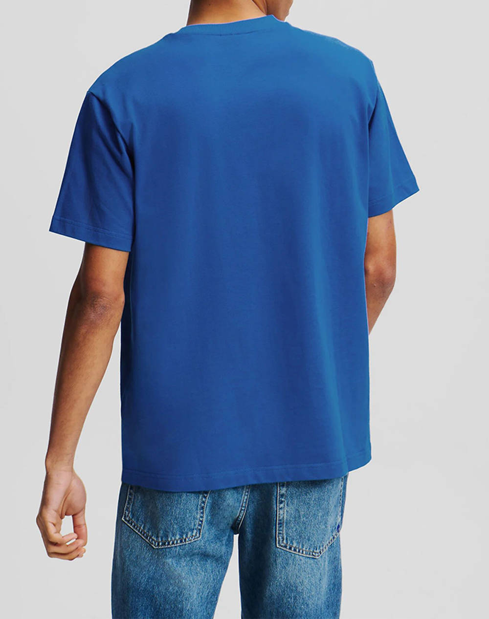 KARL LAGERFELD JEANS KLJ REG SS BOX LOGO TEE A1M17001-1AA Blue φωτογραφία