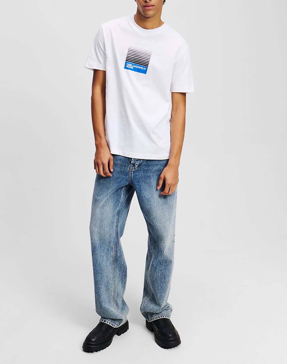 KARL LAGERFELD JEANS KLJ REG BOX FADE LOGO TEE