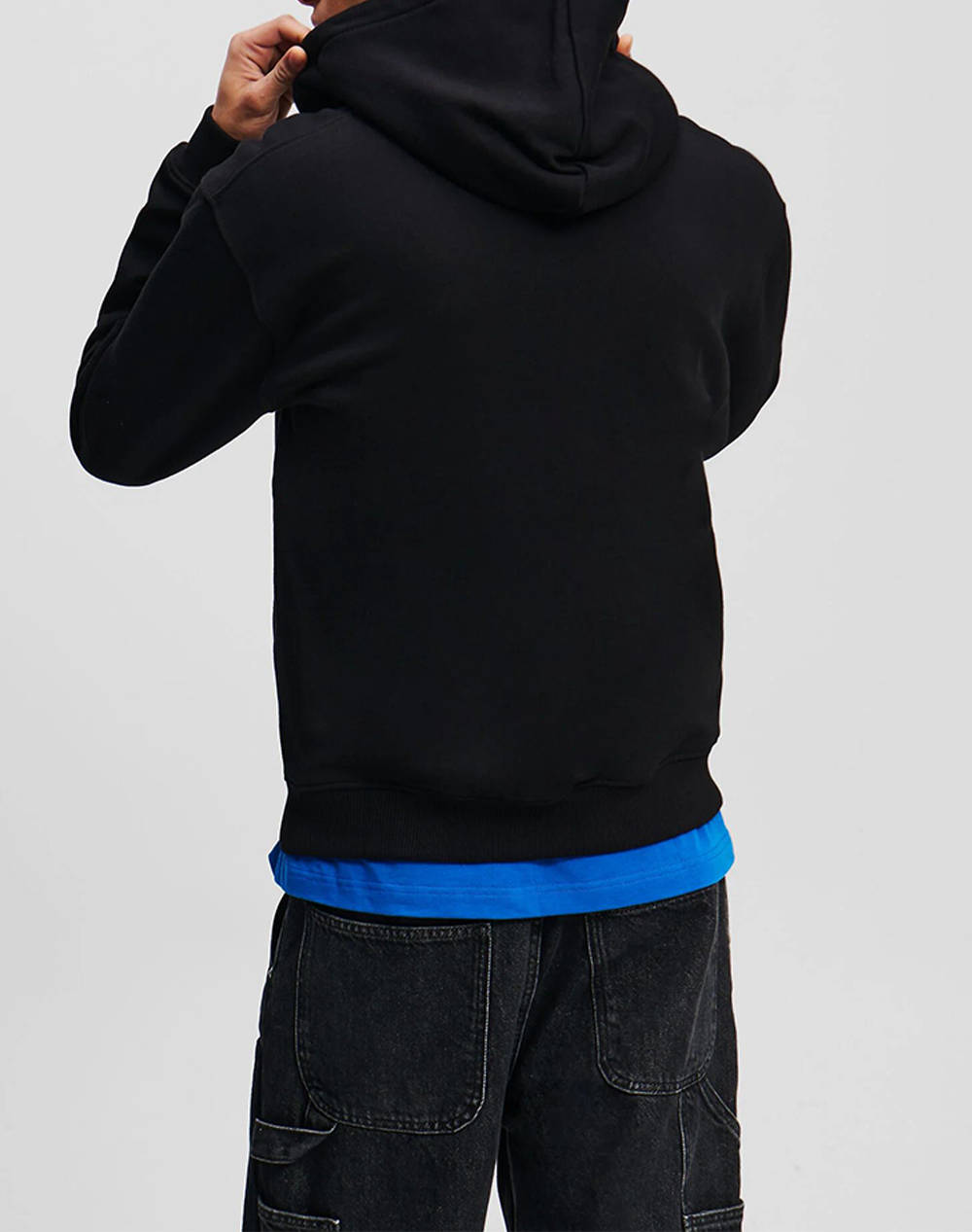 KARL LAGERFELD JEANS KLJ REG BOX LOGO ZIP HOODIE A1M20004-999 Black φωτογραφία