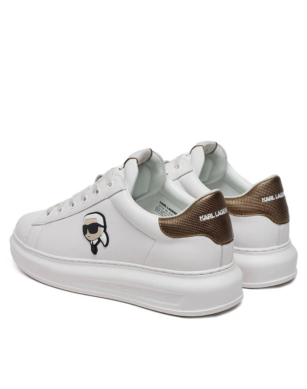 Karl Lagerfeld Nft Metalmesh Tab Lo Kl52531M-01Z White ανδρικά παπούτσια Sneakers Politikos Shop Πολιτικός