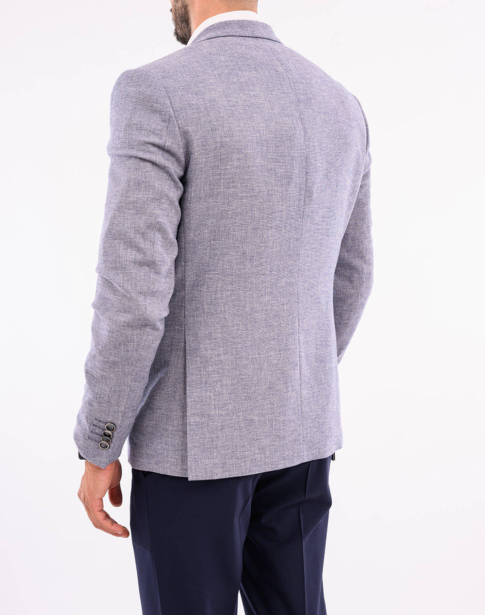 LEXTON ΣΑΚΑΚΙ 08.35.MIX LINEN JACKET-NAVY NavyBlue φωτογραφία
