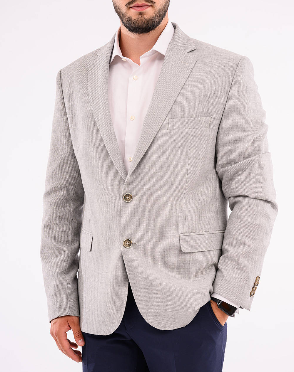 LEXTON LEXTON ΣΑΚΑΚΙ 08.35.FRESCO BLAZER-L. GREY LightGray