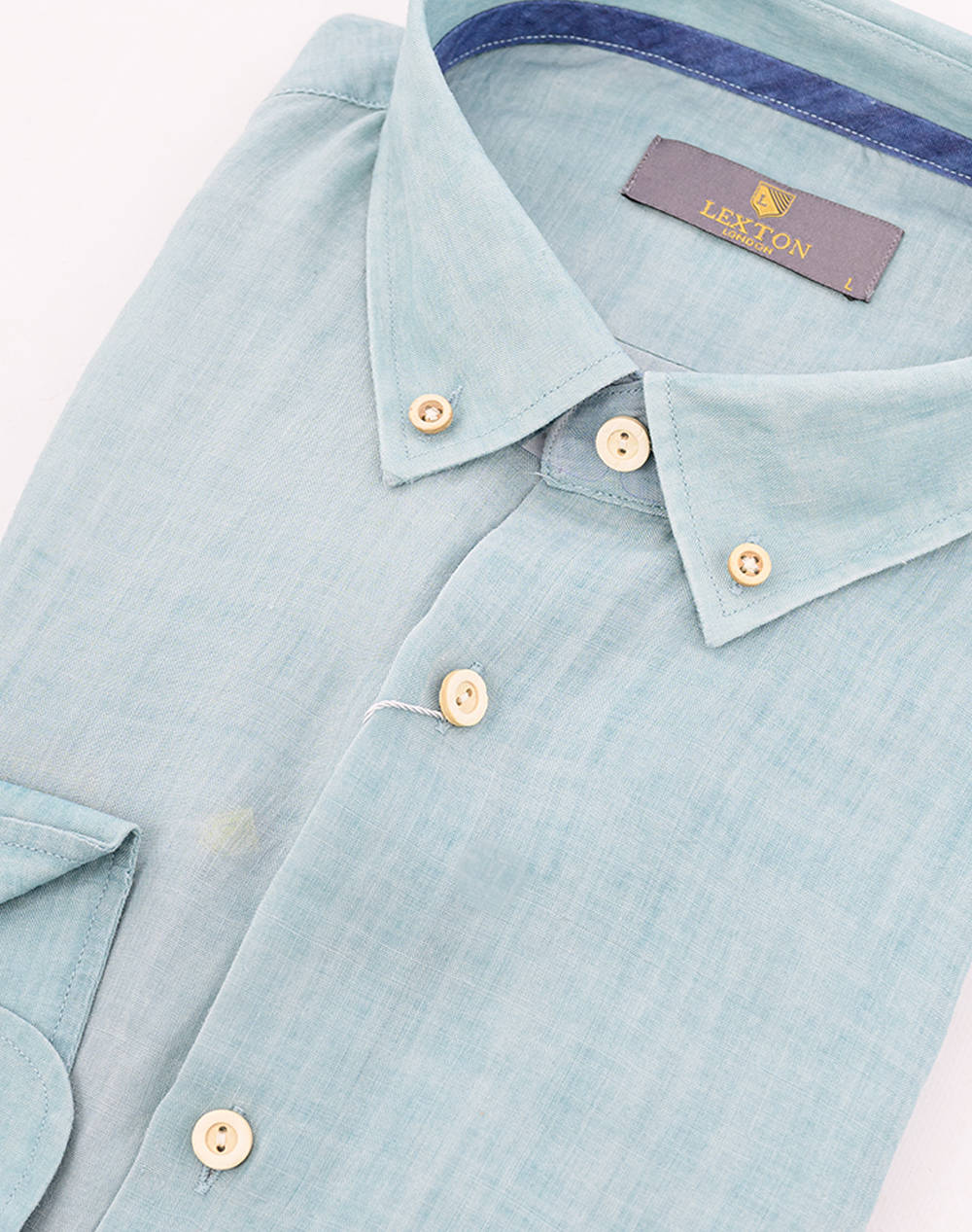 LEXTON ΠΟΥΚΑΜΙΣO 11.35.JAMAICA BUTTON DOWN-AQUA Aqua φωτογραφία