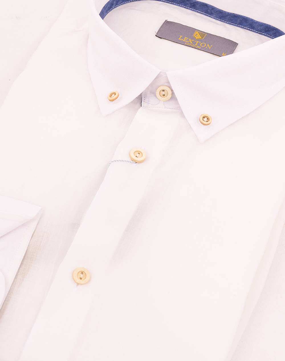 LEXTON ΠΟΥΚΑΜΙΣO 11.35.JAMAICA BUTTON DOWN-WHITE White φωτογραφία