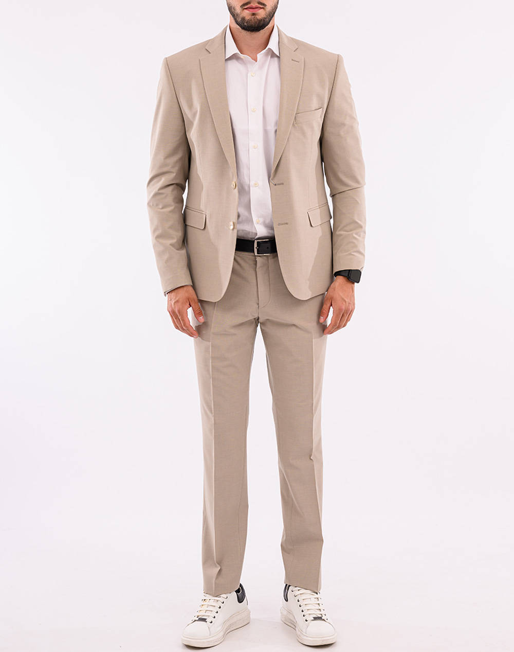LEXTON LEXTON KΟΥΣΤΟΥΜΙ 06.35.WOOL MIX REG SUIT-BEIGE Biege