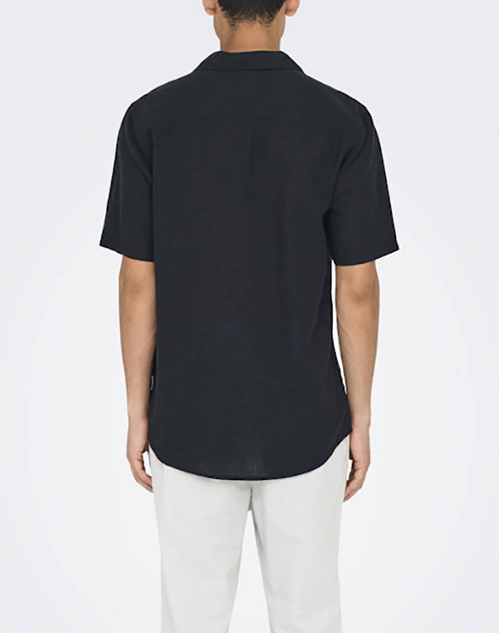 ONLY&SONS ONSCAIDEN LIFE SS SOLID RESORT LINENNOOS 22025116-BLACK Black φωτογραφία