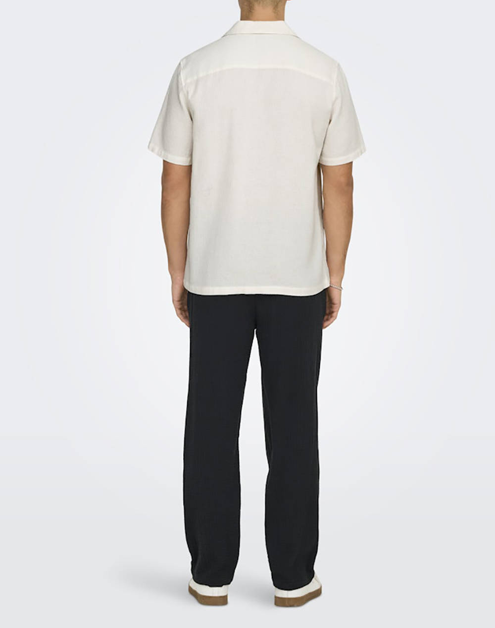 ONLY&SONS ONSBERTIL WAFFLE SS RESORT SHIRT 22032054-Cloud Dancer White φωτογραφία