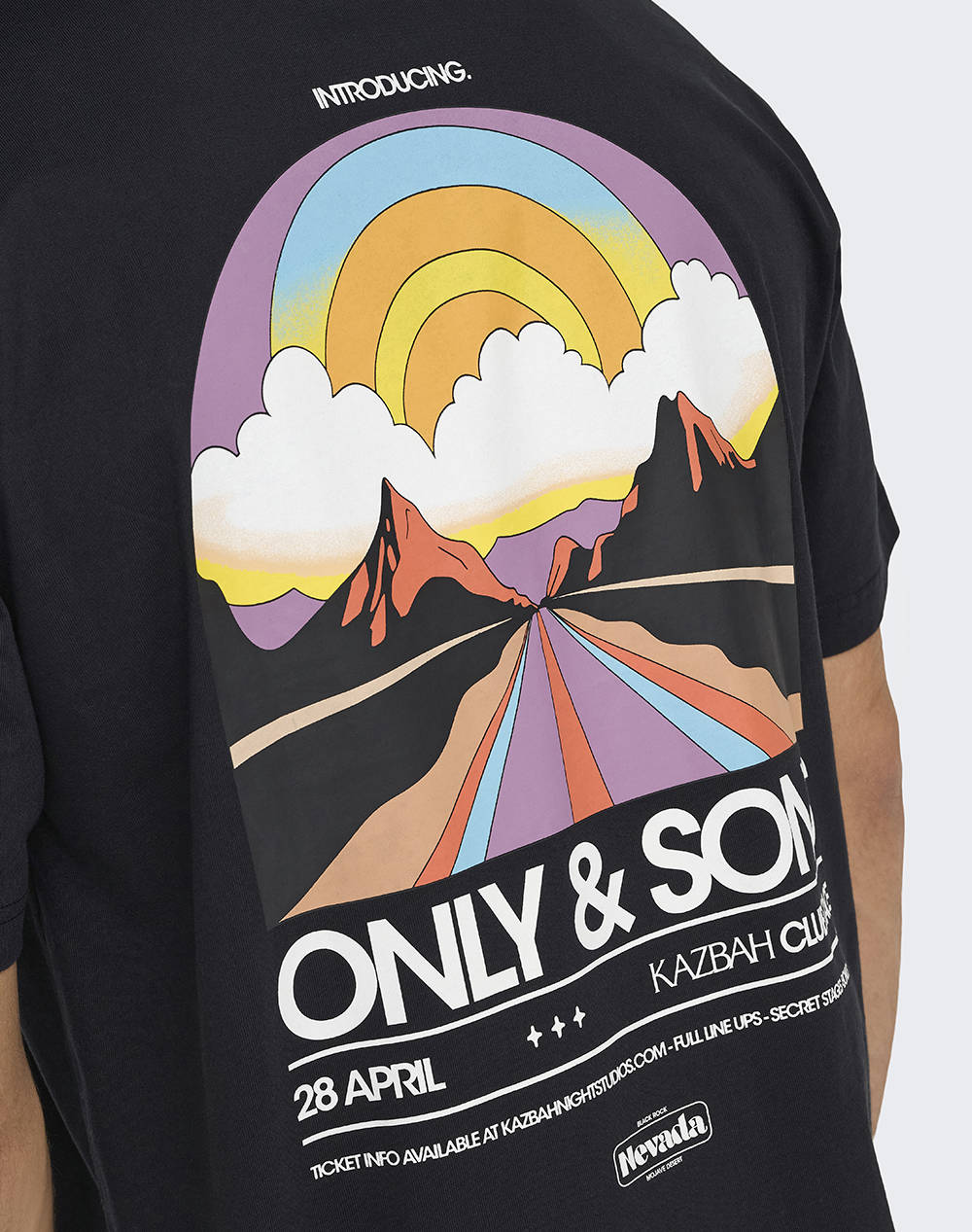 ONLY&SONS ONSKAZBAH PRINT RLX SS TEE 22033751-BlackKAZBAHBLACK Black φωτογραφία