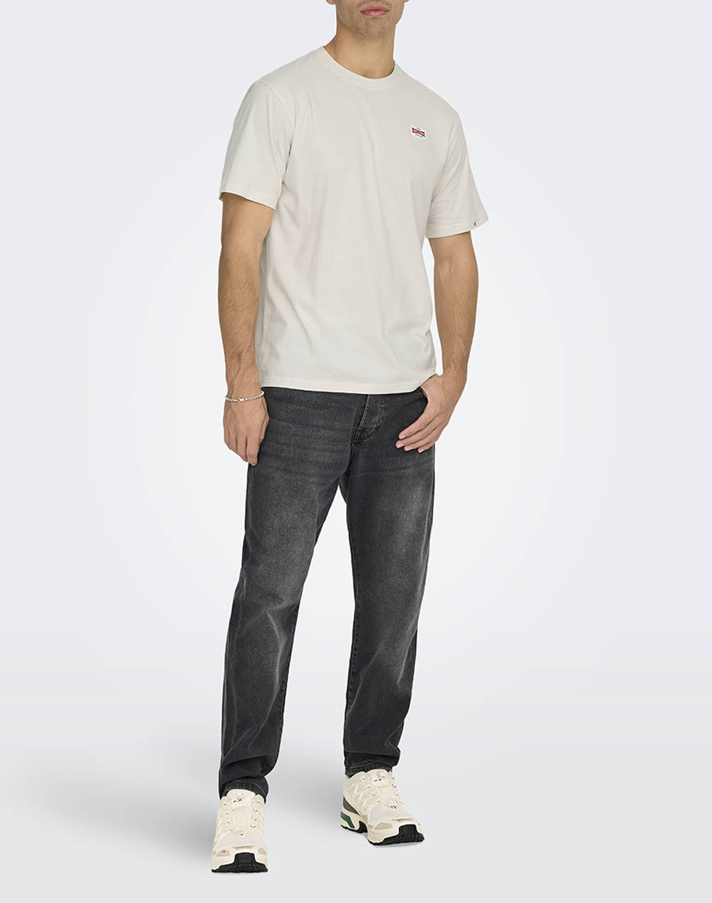 ONLY&SONS ONSDAWSON REG SS TEE VD 22033190-Cloud Dancer White φωτογραφία