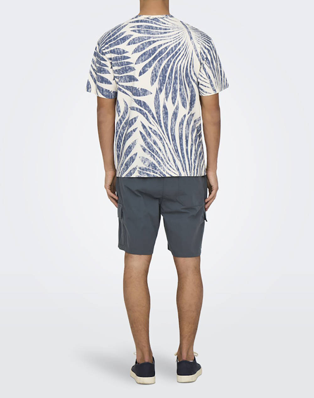 ONLY&SONS ONSZEKE LIFE REG WASHED SS AOP TEE 22032967-EgretVINTAGEINDIGO Multi φωτογραφία