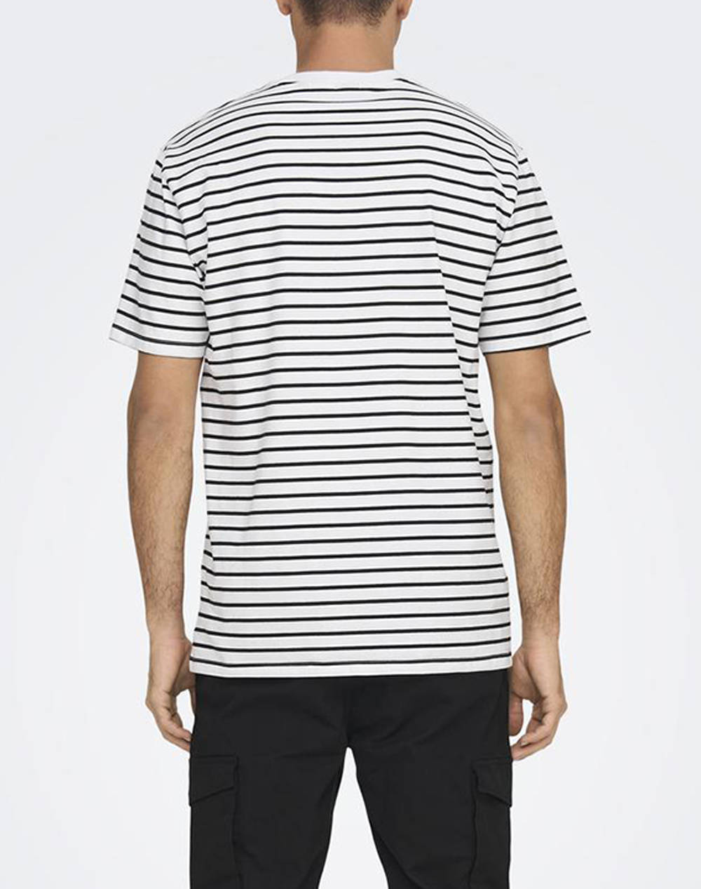 ONLY&SONS ONSHENRY REG STRIPE SS TEE NOOS 22024741-BRIGHT WHITE Multi φωτογραφία