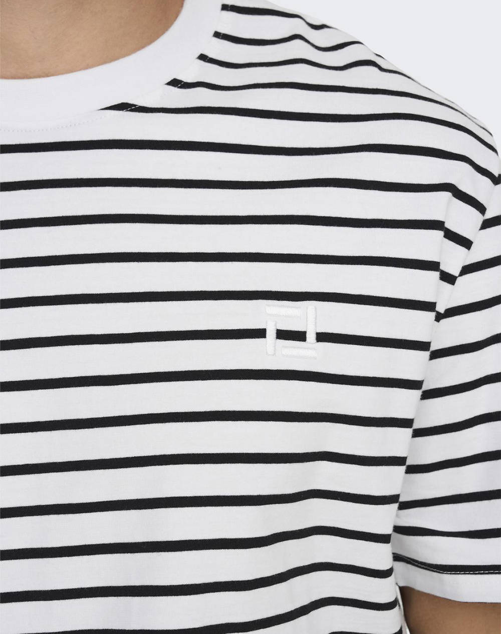 ONLY&SONS ONSHENRY REG STRIPE SS TEE NOOS 22024741-BRIGHT WHITE Multi φωτογραφία